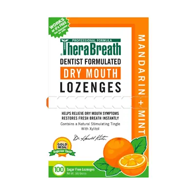 $10 • Buy NEW TheraBreath Dry Mouth Mandarin Mint Lozenges, 100 Count, 165 G