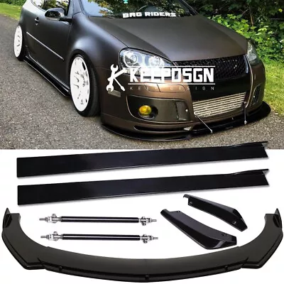 For 2006-2010 VW Jetta MK5 Side Skirt Rear Front Bumper Lip Splitter Spoiler Rod • $175.02