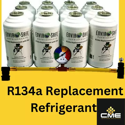 Enviro-Safe Auto Ac Coolant R134a Replacement Refrigerant Case And Gauge • $123.20