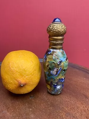 Rare Antique 1800’s Italian Venetian Millefiori Portrait Perfume Scent Bottle • $1705.37