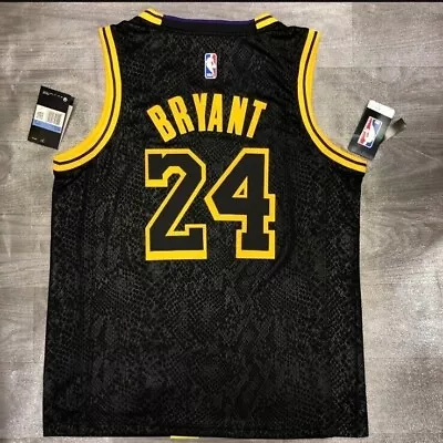 Kobe Bryant Black Mamba NBA Los Angeles Lakers City Edition Jersey #24 • $60.90