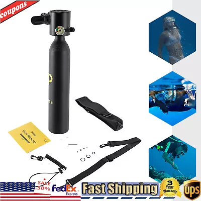 Mini Scuba Tank Dive Diving Equipment Underwater Breath Cylinder Oxygen Tank USA • $85.50