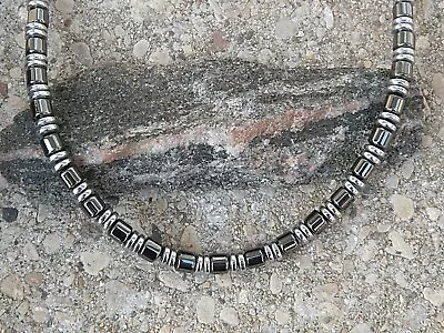 Men’s Women’s Black N Silver 100% Magnetic Hematite Bracelet Anklet Necklace • $35.99