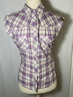 NWT Mudd Women Purple S/S Button-Down Shirt XL • $17.87