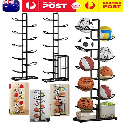 Football Basketball Storage Rack Ball Sport Equipment Organizer Display Stand • $34.88