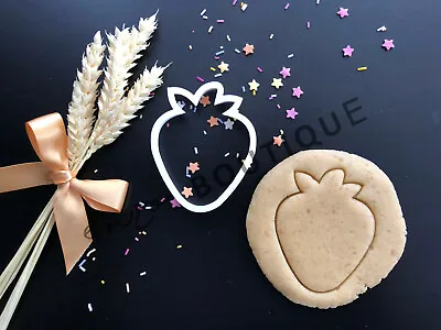 Strawberry Cookie Cutter | Fondant Cake Decorating | UK Seller • £10.99