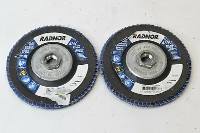 Lot Of 2 - NEW Radnor 64000868 4 1/2  Flap Disc Zirconia Alumina Type 29  • $15.99