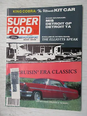 Super Ford Magazine Vol 11 No. 6 1986 Detroit Gp Ta Mis King Cobra Kit Car • $11.95