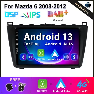 9  Head Unit For Mazda 6 2008-2012 Apple CarPlay Car Stereo Android 13 GPS Navi • $336.99