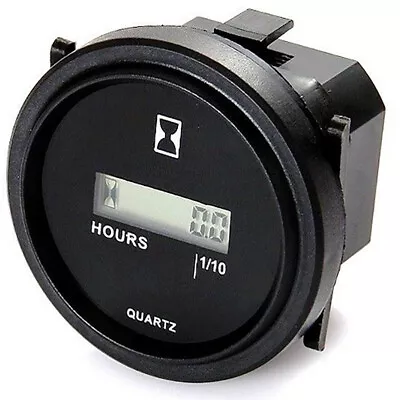 12v 24v 36v Digital Hour Meter For Marine Boat Engine 2  Round Gauge • $20.88