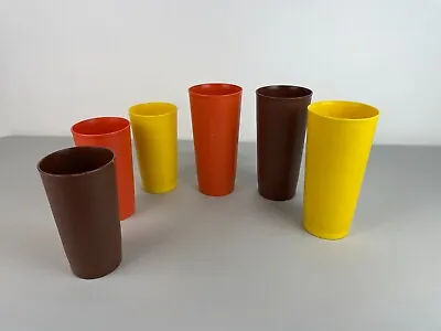 6 Vintage 1970's Tupperware Tumblers Tall Cups Tumblers Tupper Ware • $19.50