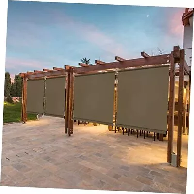  Outdoor Roller Shades 220GSM HDPE Exterior Roll Up Shade Of Patio Shades  • $93.56