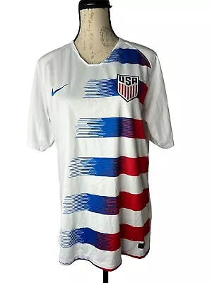 Nike USA Home Stadium Soccer Jersey 2018/19 White Size XL Russia World Cup • $79.99