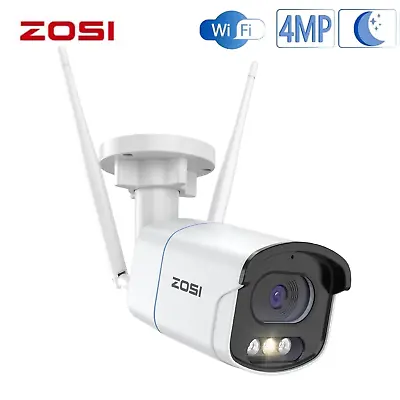 ZOSI 4MP Add-On IP Security Wireless Camera 2-Way Audio Wi-Fi Outdoor Work NVR • $39.99