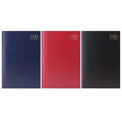 £4.99 • Buy 2024 Diary A4 A5 Hard Back Page A Day Or Week To View Office Appointment Student