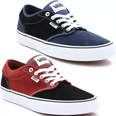 Vans Mens Atwood Low Top Casual Canvas Trainers Shoes • £49.95