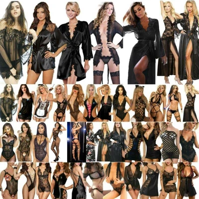 £4.79 • Buy Women's Sexy Underwear Lingerie Dress Lace Babydoll Nightwear Outfits Sleepwear
