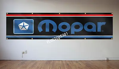 Mopar Banner 2X8ft Classic Sign Flag Banner Dodge Chrysler Plymouth Man Cave • $17.99