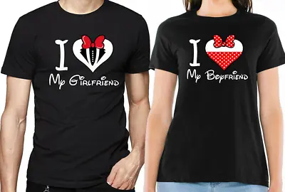 Nwt I Love My Girlfriend/boyfriend Couple Matching Valentine's Day Black T-shirt • $13.99