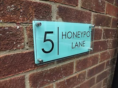 Contemporary Mint Green House Sign / Plaque / Door / Number / Acrylic Wall Sign • £3.99