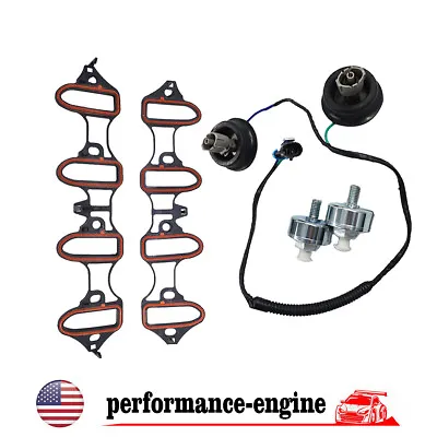 5PC Knock Sensor Harness Intake Manifold Gasket Kit Set For Silverado Sierra • $34.99