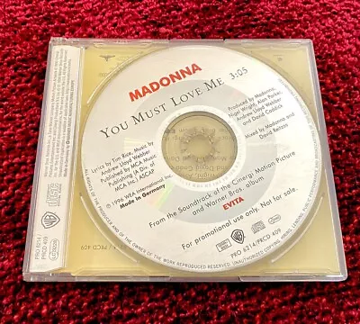 Madonna You Must Love Me Evita Promo Cd Germany 1996 Single Track Wb Pro-6214 Lp • $30