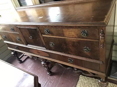 Antique Jacobean Sideboard Buffet Server • $375