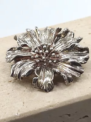 Tiffany & Co Sterling Silver 925 Marigold Flower Floral Brooch Pin  • $135