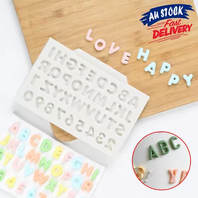 Alphabet Cake Mold Decor DIY Fondant Silicone Mould Biscuit Cutter Letter&Number • $5.98