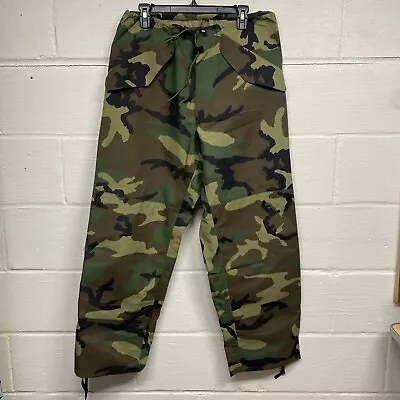 Military Trousers Cold Weather Camo Woodland Size Goretex Medium Regular • $34.99