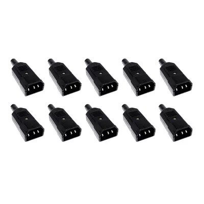 10 X Iec Male Connectors Mains 240v Plug Disco Lights Dj Stage Theatre • £9.50