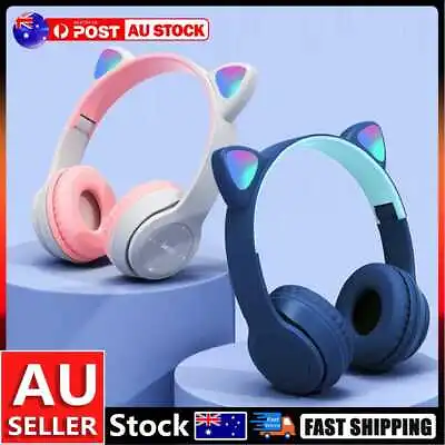 $13.39 • Buy Wireless Headphones Cat Ear Sports Headphones Glow Light Cute For Kids And Adult