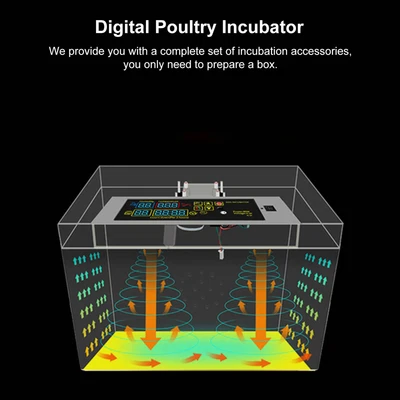 HTMC‑7 DIY Mini Incubator Temperature Control And Automatic Egg Turner Digit Hen • £32.27