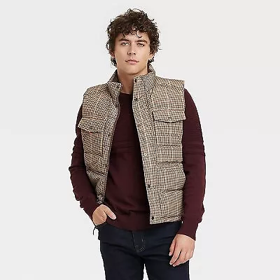 $11.99 • Buy Men's Corduroy Collar Midweight Puffer Jacket - Goodfellow & Co Brown XXL