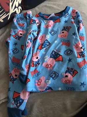 £4 • Buy George@asda Blue Peppa Pig George Pig Pyjama Set 2-3 Years Used No Book