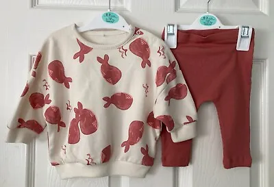 £6 • Buy BNWT George Girls Whale Print Outfit Size 0-3 Months