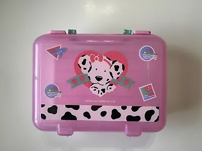 Vintage Sanrio Spottie Dottie Lunch Box Carrying Case W Handle Trinkets 90’s • $85