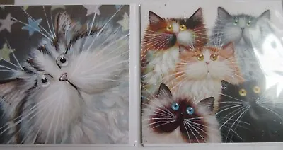 £3.25 • Buy Cat Greeting Cards Kim Haskins Artwork Artist Tabby Fluffy  Birthday Thankyou 