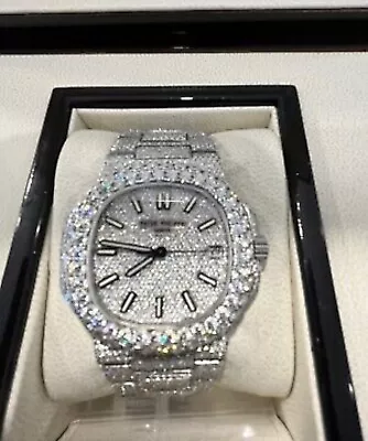 Moissanite VVS Diamond / Patek Watch / Moissnite Watch / Bust Down  Watch . • $3000