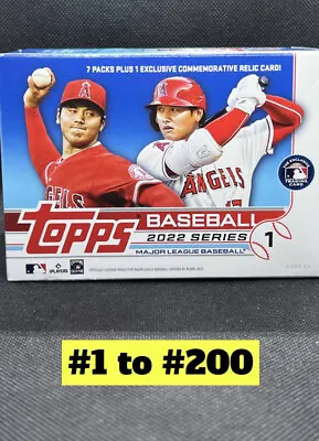 2022 Topps Series 1 Baseball (#1 To #200) YOU PICK & COMPLETE YOUR SET • $0.99