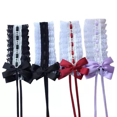 Lolita Tiara Headband Lolita Lace Bow Knot Ribbon Maid Diy Headband • $1.86