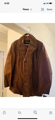 Adler Vintage Cabretta Leather Coat Jacket Size 40 Beautiful Condition Old 70s • $100