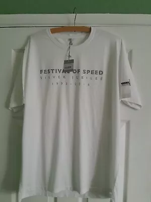 Goodwood GRRC Festival Of Speed 2018 Silver Jubilee T Shirt White XL (NWT) • £12.50