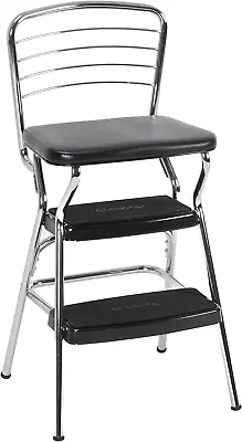 11140CBB1E Stylaire Chair And Step Stool Black 1-Pack • $94.99