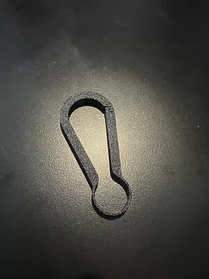 Mini Black 3D Printed Carabiner - Lightweight & Durable • $1.50