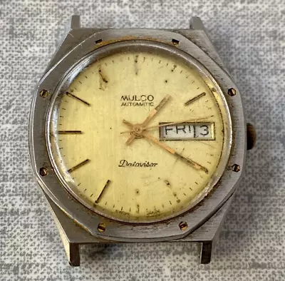 Mulco Datovisor Royal Oak Automatic Watch Men's Beige Dial Vintage To Restore • $80