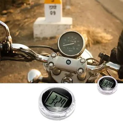 Waterproof Mini Digital Clock Motorcycle Bike Sticky Display Watch Modific F9J8 • $2.09