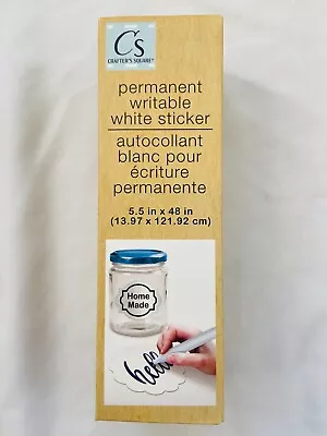 Craft Cutting Machine White Writeable Vinyl Roll Sticker Hobby Decal 5.5 X 48 In • $9.95