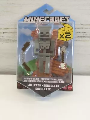 Minecraft Craft-A-Block Skeleton With Bow And Arrow Action Figure - New • $19.80