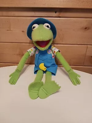 Vtg 1993 17  Plush Muppets Kermit The Frog Toy Doll Plush Felt Garden Overalls • $12.99